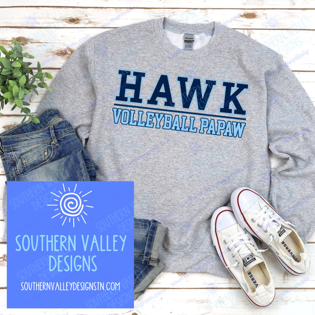Hawk Volleyball Papaw Design