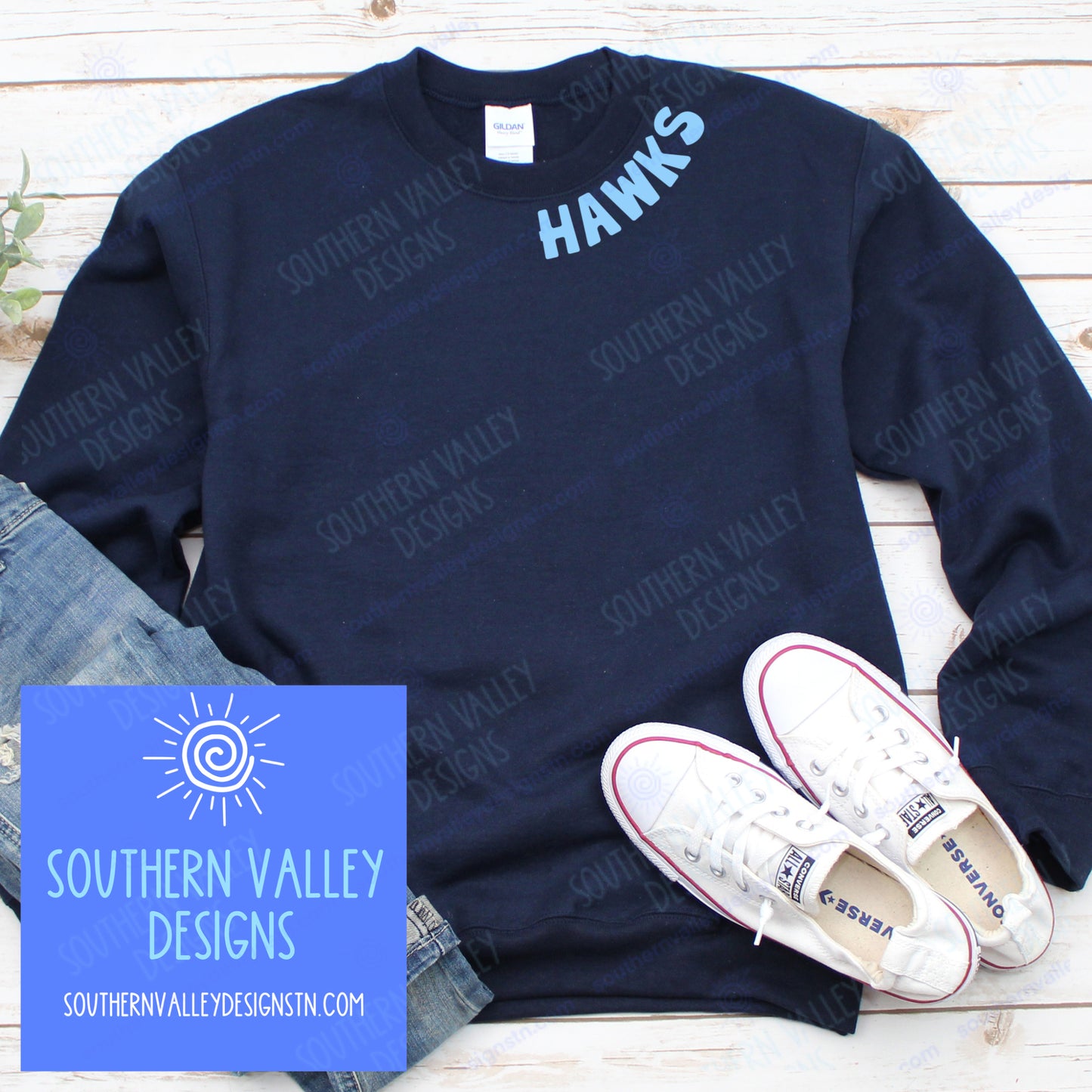 Hawks Collar Art Sweatshirt