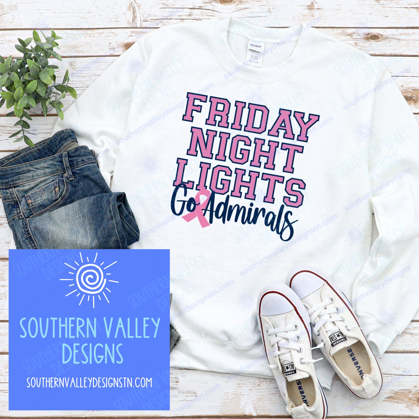 Friday Night Lights Breast Cancer Admirals Design