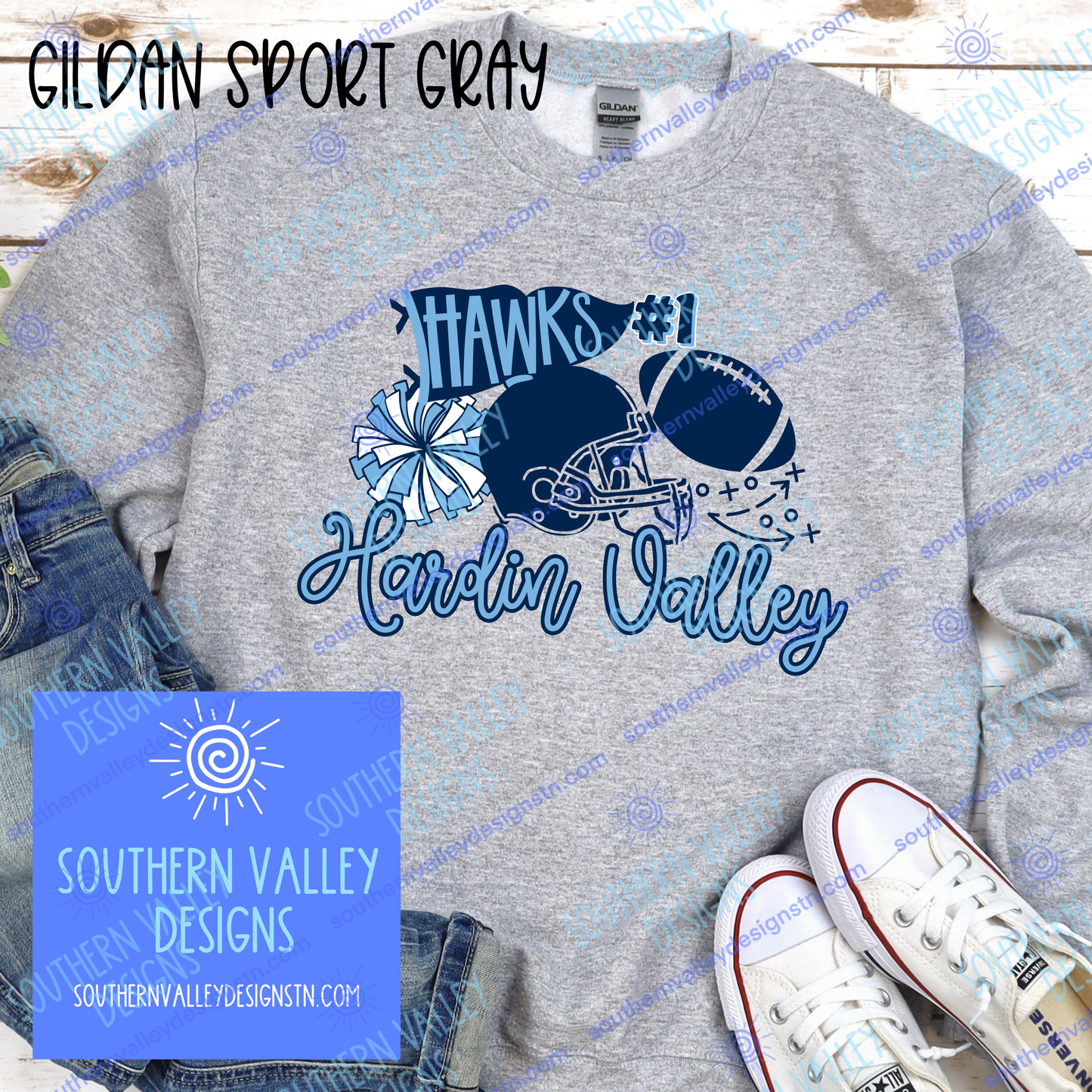 Hawks Football Spirit Design - Youth Sizes
