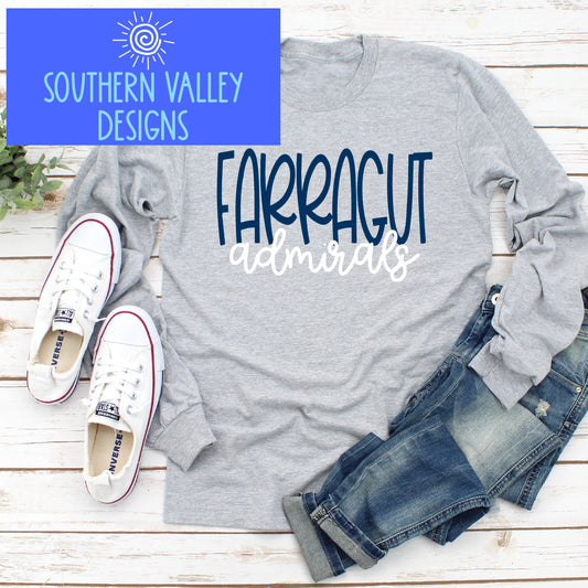 Farragut Admirals School Spirit CM Design