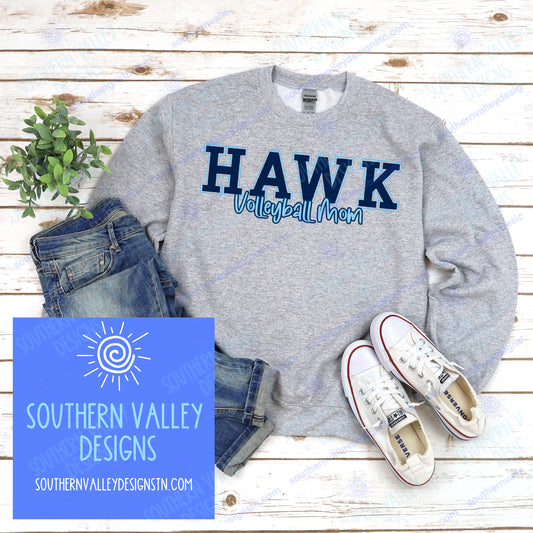 Hawk Volleyball Mom Design