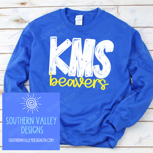 Karns Middle School Beavers Scribble Design