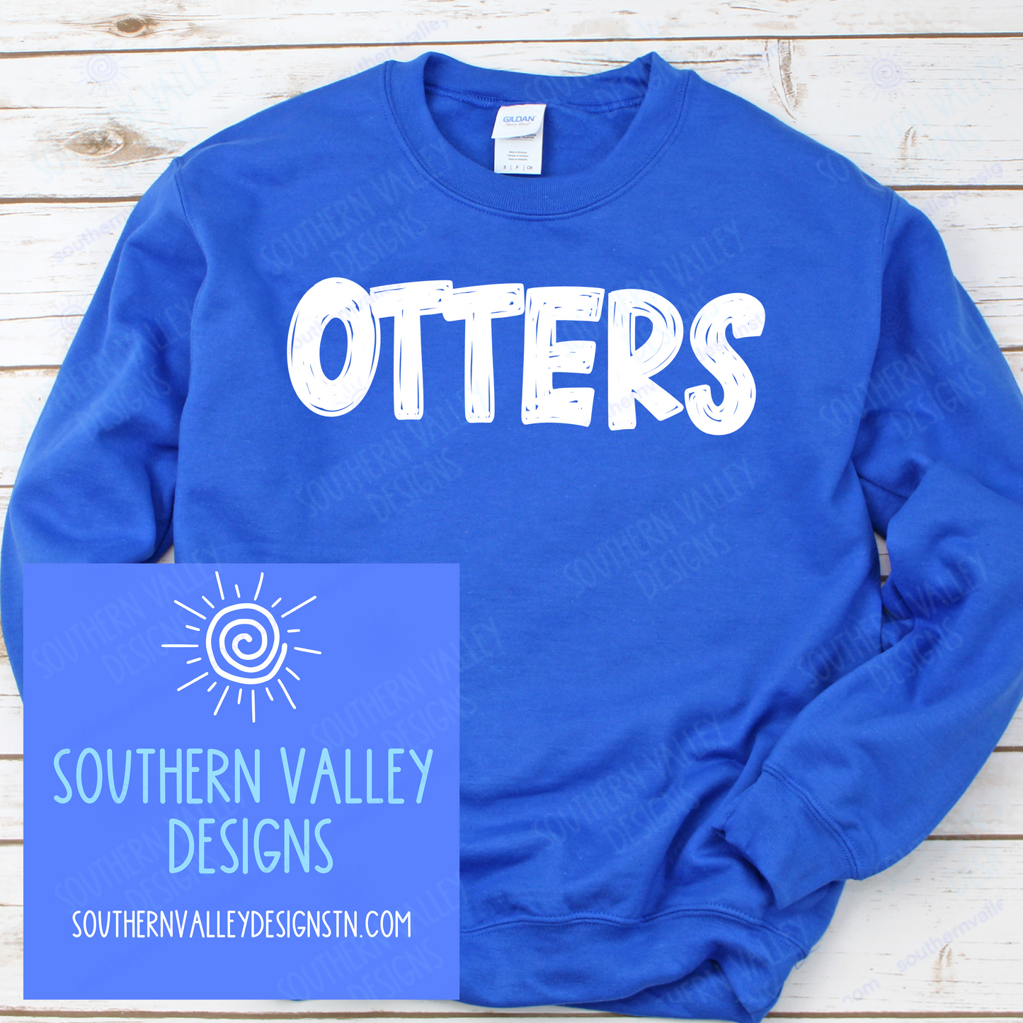 Mill Creek Otters Scribble Design