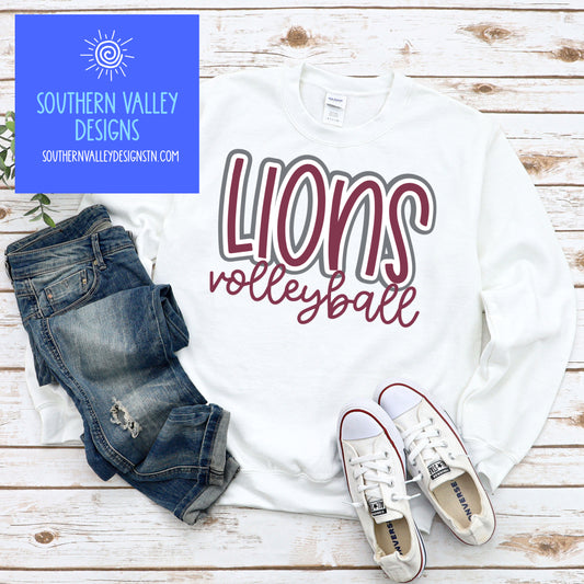 Concord Lions Volleyball Design