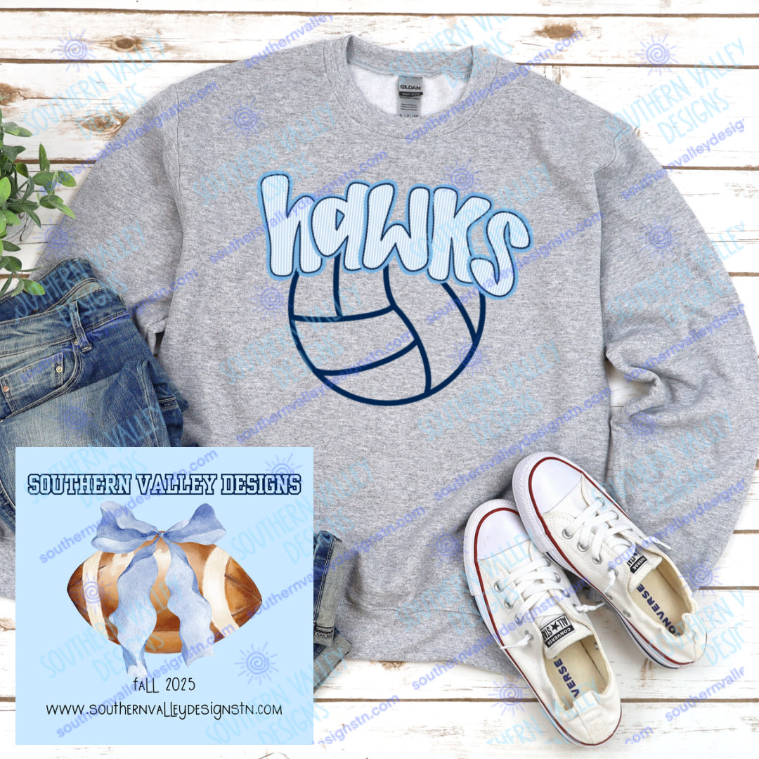 Hawks Seersucker Volleyball Design