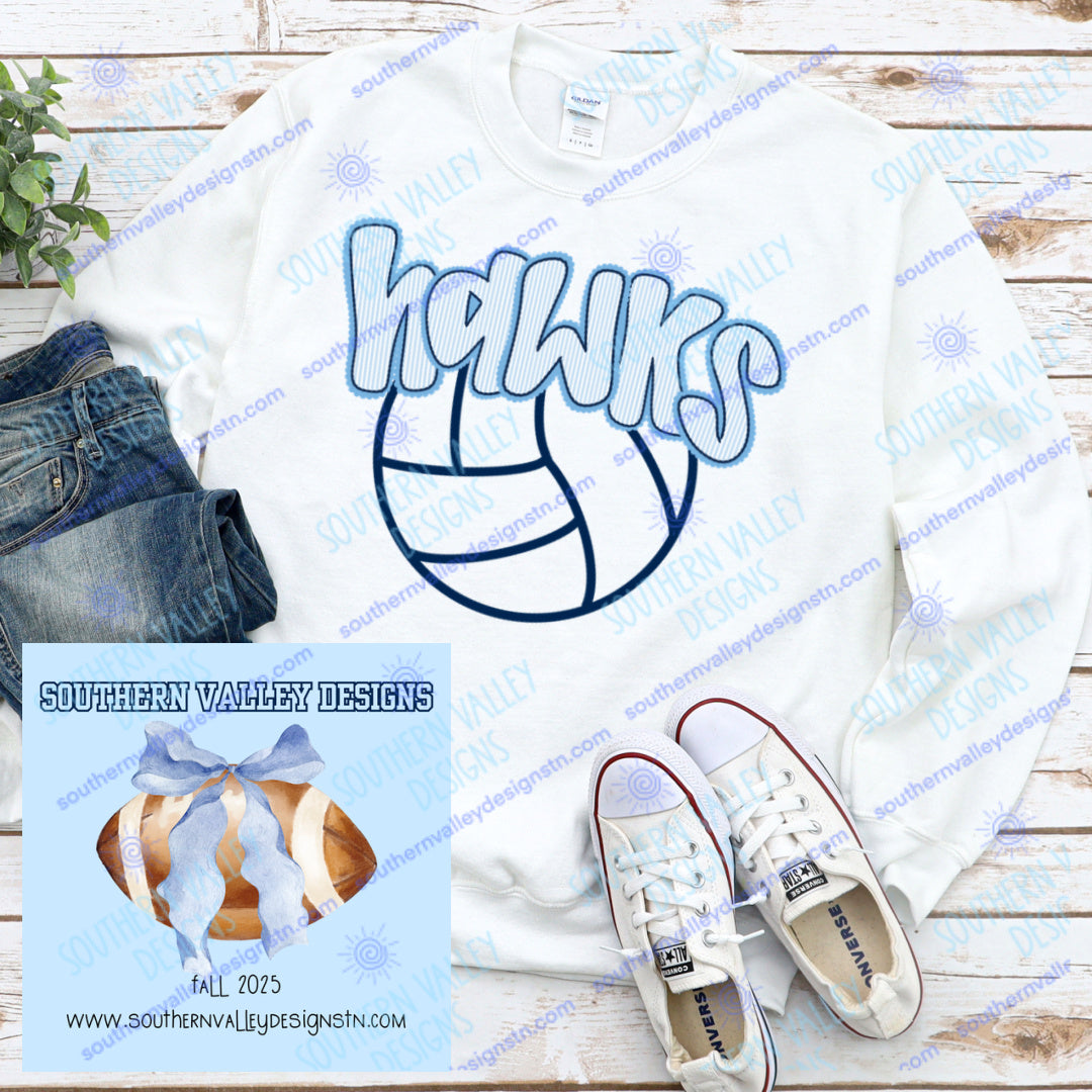 Hawks Seersucker Volleyball Design